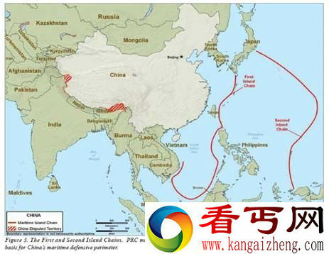 [多图]美国发表的解放军兵力武器分布图 常规导弹覆盖范围