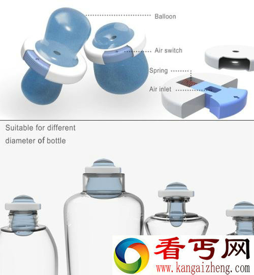 一款在任何瓶子都能使用的充气活塞
