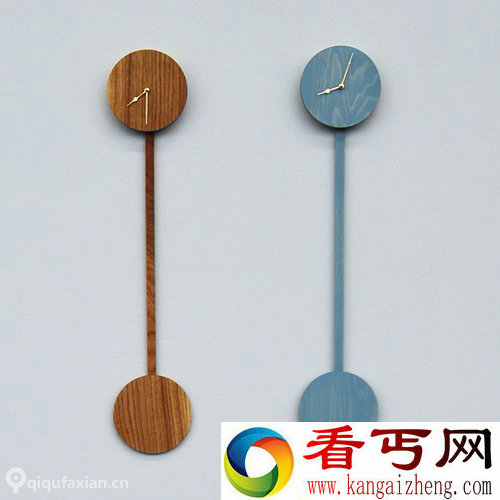 Zwillg 原木挂钟 将现代设计与传统摆钟结合