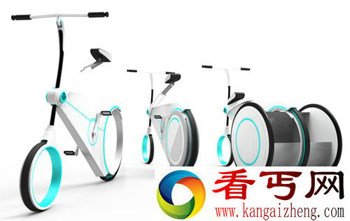 模块化后轮 Smart City Bike造型有非常强烈的未来感