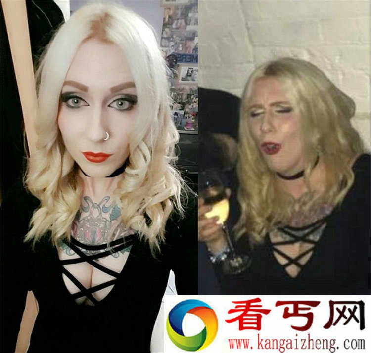 美女秒变丑女 美女竟不遗余力地将自己扮丑