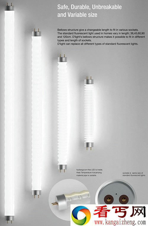 D Light 可伸缩LED日光灯 还更省电