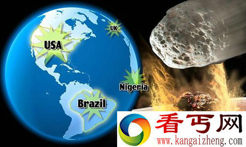 小行星撞击地球 受威胁最大的10个国家有哪些