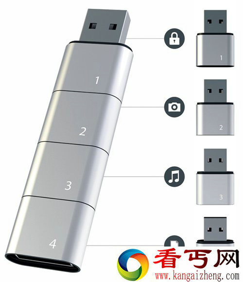 变形虫 模块化U盘可重叠