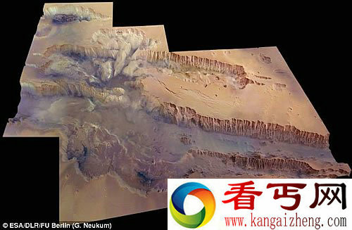 太阳系最大的峡谷 火星“Valles Mareris”峡谷