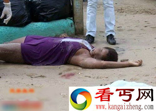 车祸事故惨死在街头的黑人美女遗体(组图)