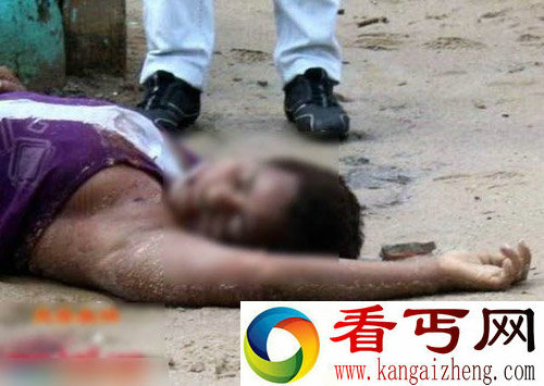 车祸事故惨死在街头的黑人美女遗体(组图)