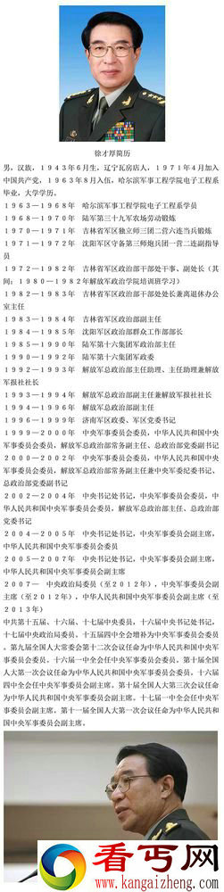 徐才厚已被移送审查起诉 受贿案件侦侦查终结