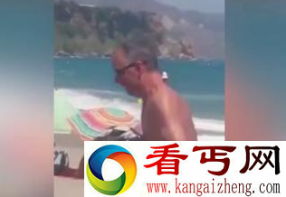 懒理众人 西班牙女子在海滩上大胆自慰