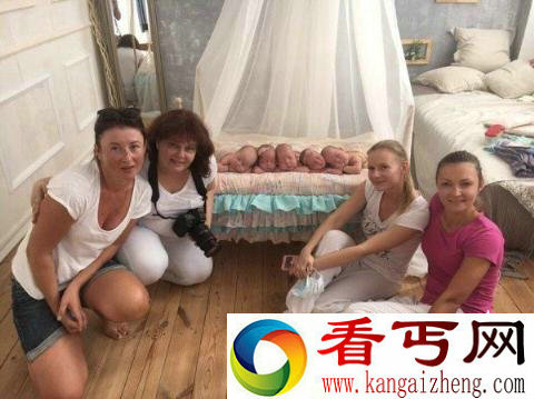 萌萌哒！乌克兰五胞胎婴儿写真走红网络