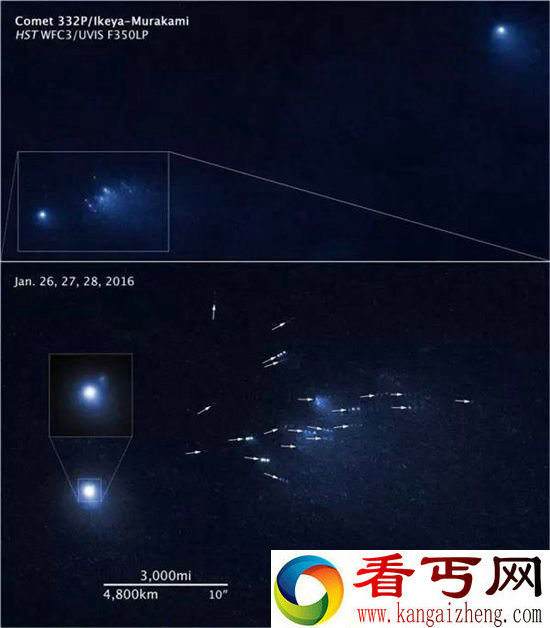 震惊！哈勃实拍彗星解体碎成渣全过程