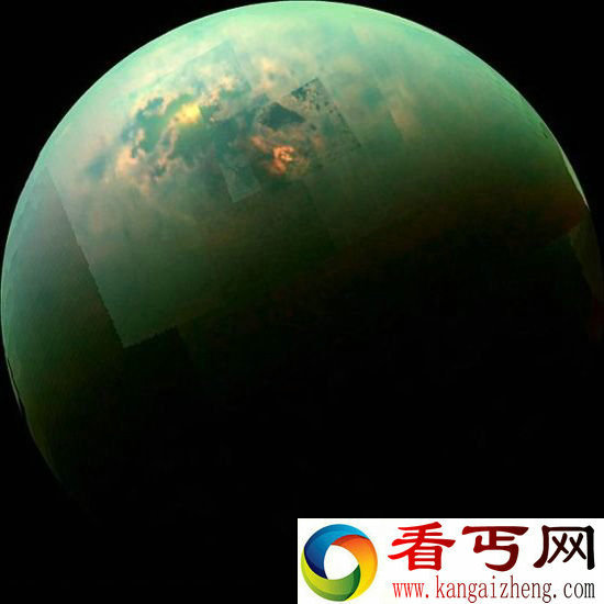 NASA照片显示土卫六最大极地海洋发出闪光