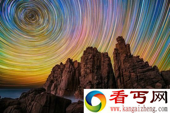 唯美星空闪耀夺目的夜空 优美独特星迹图