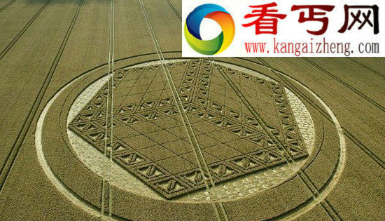 英国威尔特郡现3D魔方麦田怪圈