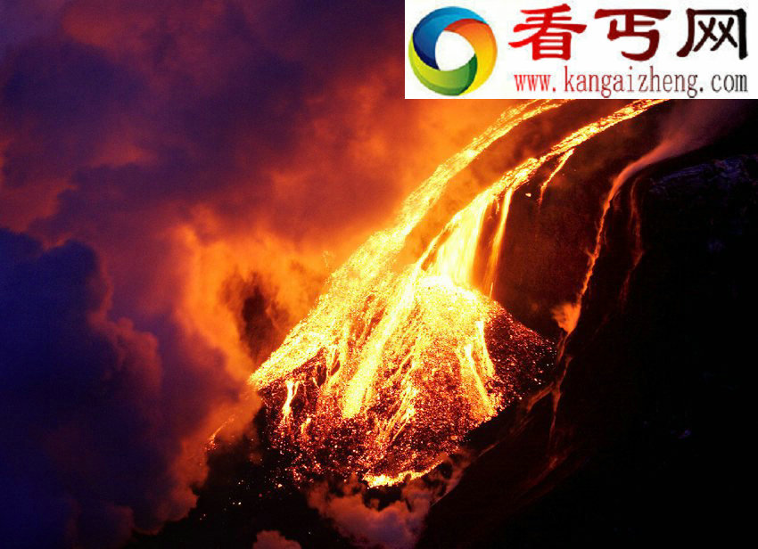 火山爆发 罕见熔岩迸发壮观景象（高清组图）