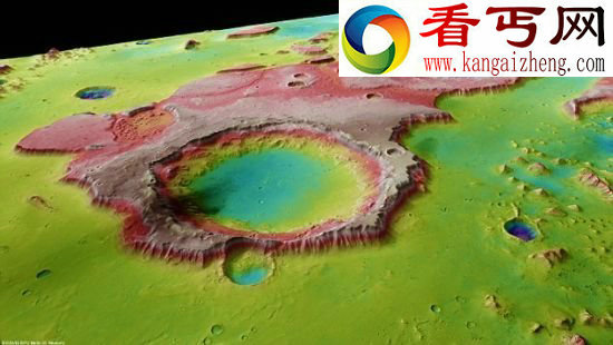 3D彩色地图显示古代火星曾爆发洪水(图)