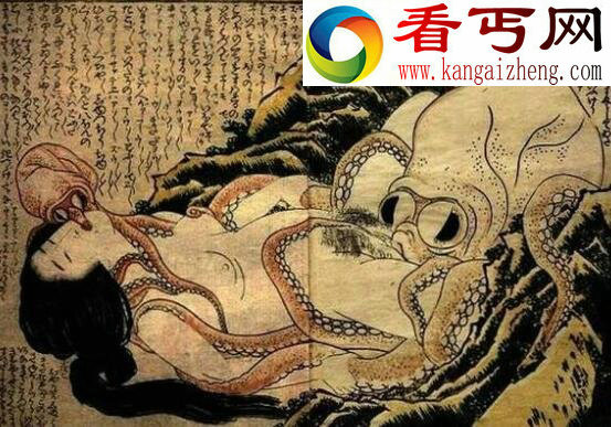 古代日本春宫图大全，最爱人兽群P的变态性文化(图片)